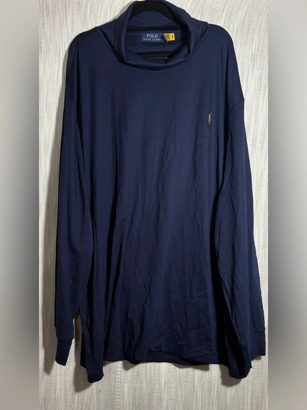 Preppy Polo by Ralph Lauren Navy Long-Sleeve turtleneck with Embroidered Pony